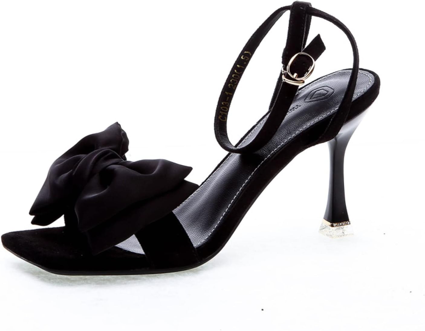 [Donahutt03] ヒールサンダル レディース 蝶結び付き リボン サンダル 美脚サンダル ヒール パーティー 靴 結婚式 女