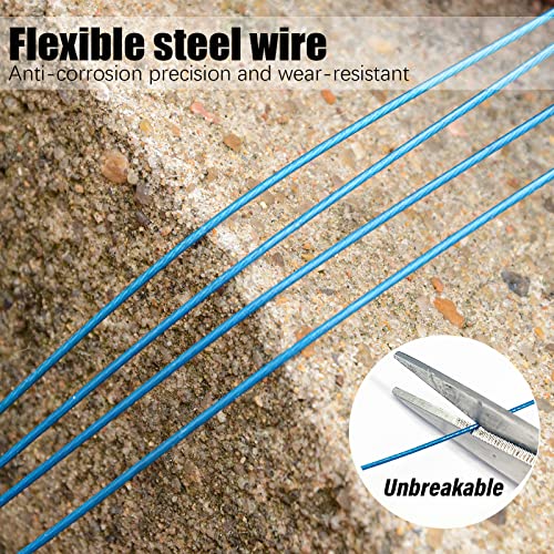 YOTO 125LB Heavy Duty Fishing Leaders,Stainless Steel Saltwater Fishing Wire,High Strength Leader with Swivel and Snap (blue-15pcs) - Thumbnail 6