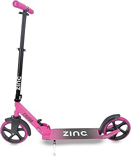 Zinc Cruise Kids Scooter – Big Wheel Kick Scooter for Ages 6+, Foldable 2-Wheel Scooter with 200mm Wheels, Lightweight, Height Adjustable, Rear Footbrake, Supports up to 100kg