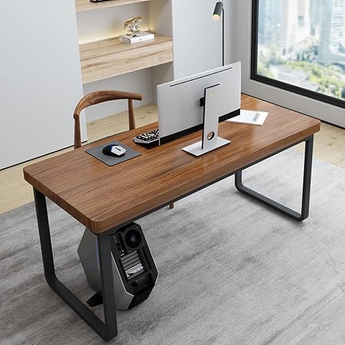 Miniatura 5 de Mesa de juego de escritorio de madera maciza moderna con soporte de metal en forma de U y panel de pino de 20in fácil de montar tamaño  472 x 236 x