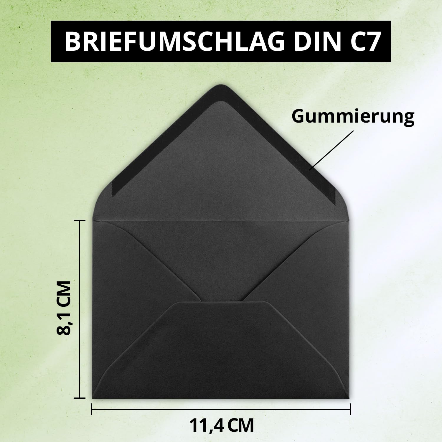 Karten und Co. - 250 buste per lettere, formato C7, 8,1 x 11,4 cm, con aletta a punta, con lembo adesivo umido da 80 g/mq, ideali per battesimi, nascite, Natale e bigliettini