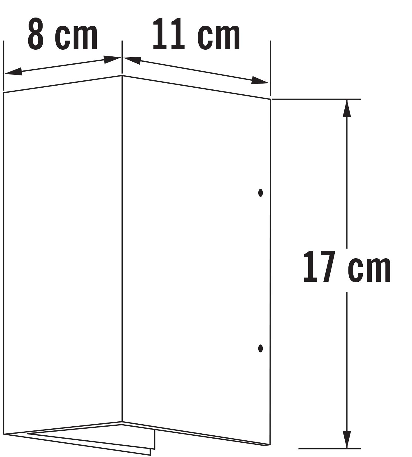 Gnosjö Konstsmide Cremona lampa ścienna LED up i down, szerokość 8 cm głębokość 11 cm wysokość 17 cm, 2x 3 W, IP54, aluminium, antracyt 7940-370