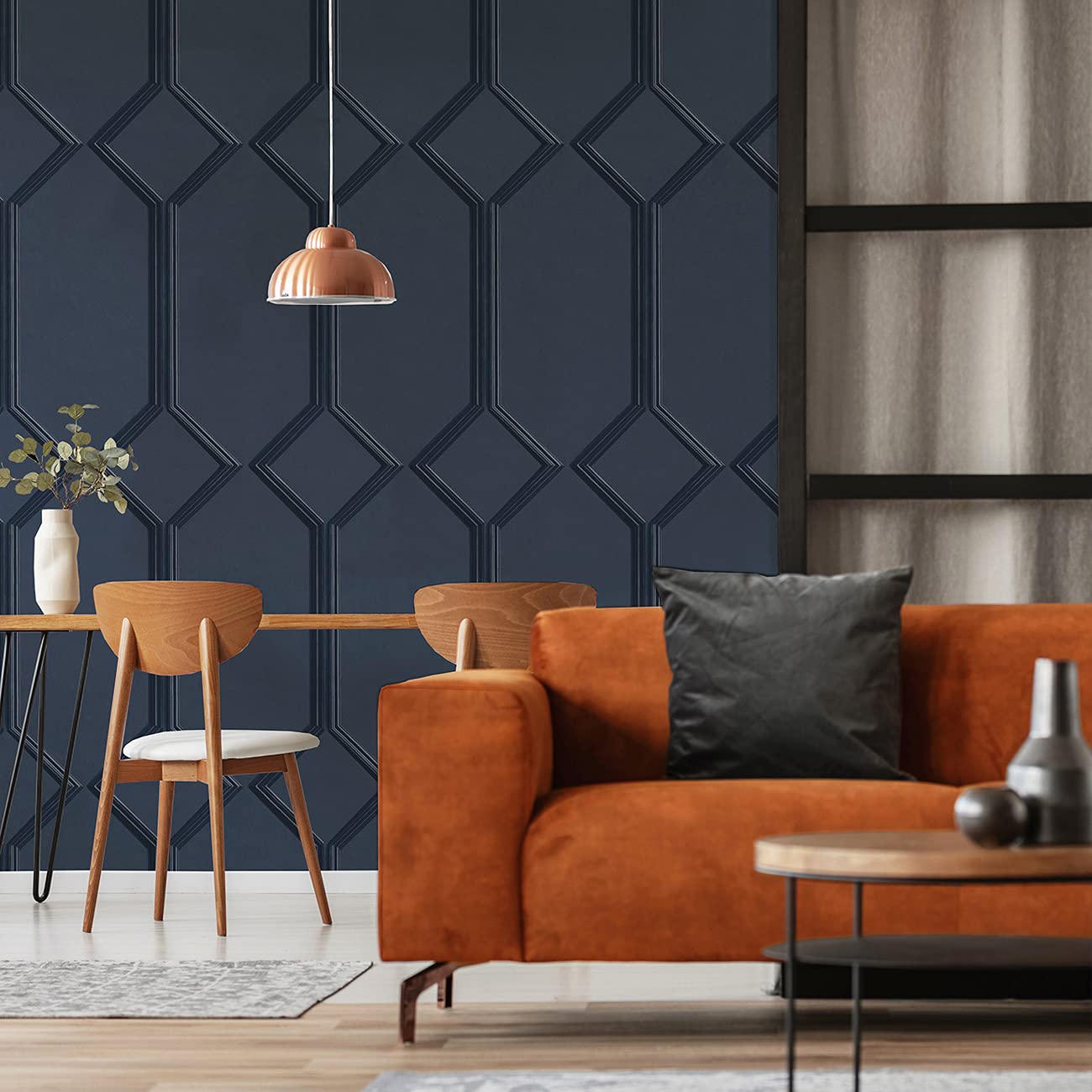 Belgravia Decor Navy Belgravia Wallpaper 9501 Azzurra Panel Full Roll
