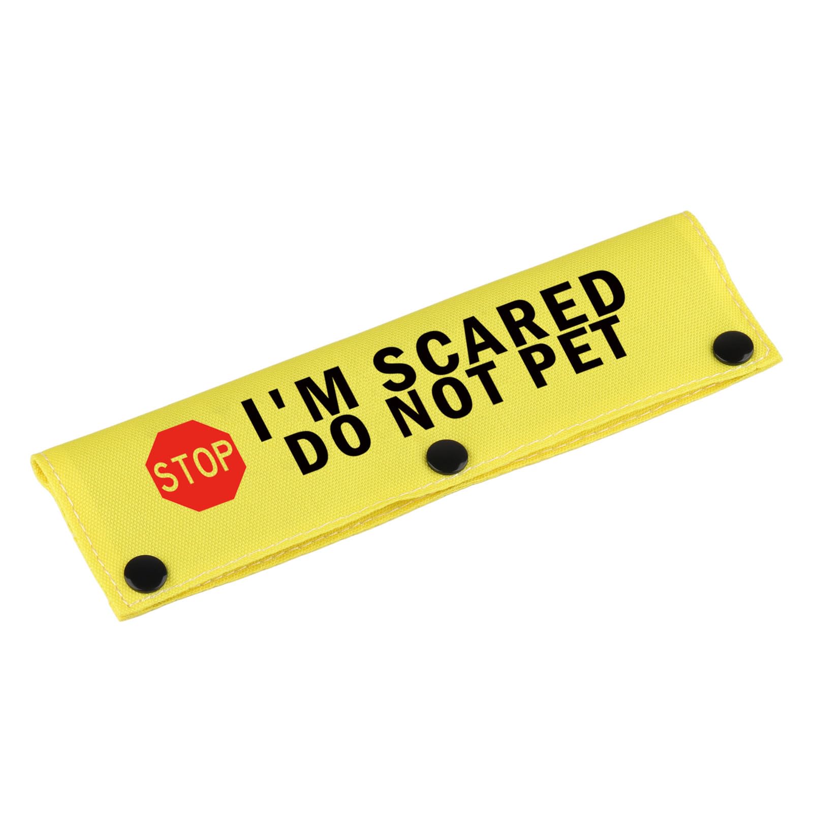 Funny Dog Leash Sleeve I'm Scared Do Not Pet Dog Leash Wrap Sleeve Pet Birthday Gift (I'm Scared Do Not Pet-YE Sleeve)
