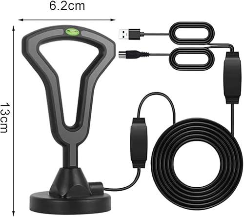 Miniatura 6 de Antena de TV HD de rango de más de 220 millas con base magnética fuerte, antena digital para interiores mejorada 2023 para Smart TV, compatible con