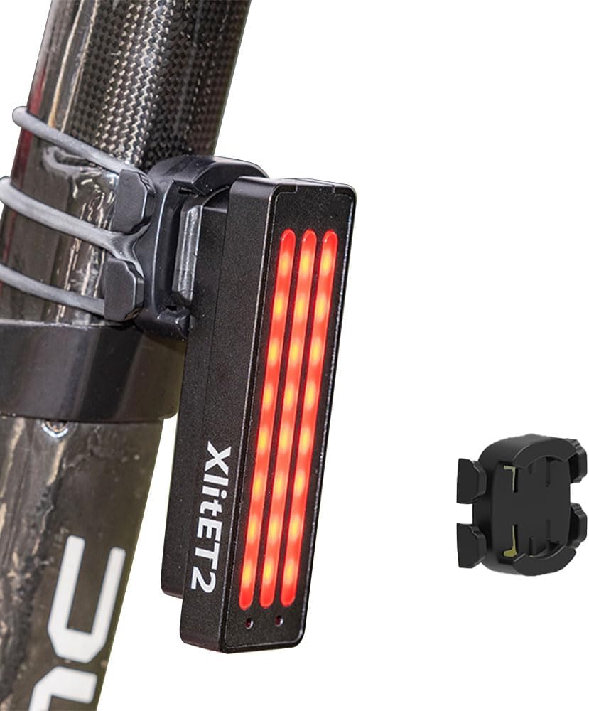 ENFITNIX XlitET2 USB Smart Bike Tail Light, Bicycle Brake Sensing Rear Bike Light,IPX6 Waterproof 5 Modes Safety Warning LED Bike Light