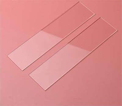 Acrylic Slides 2 mm Transparent, 2.5 x 8 cm (Pack of 6) High Quality Imported