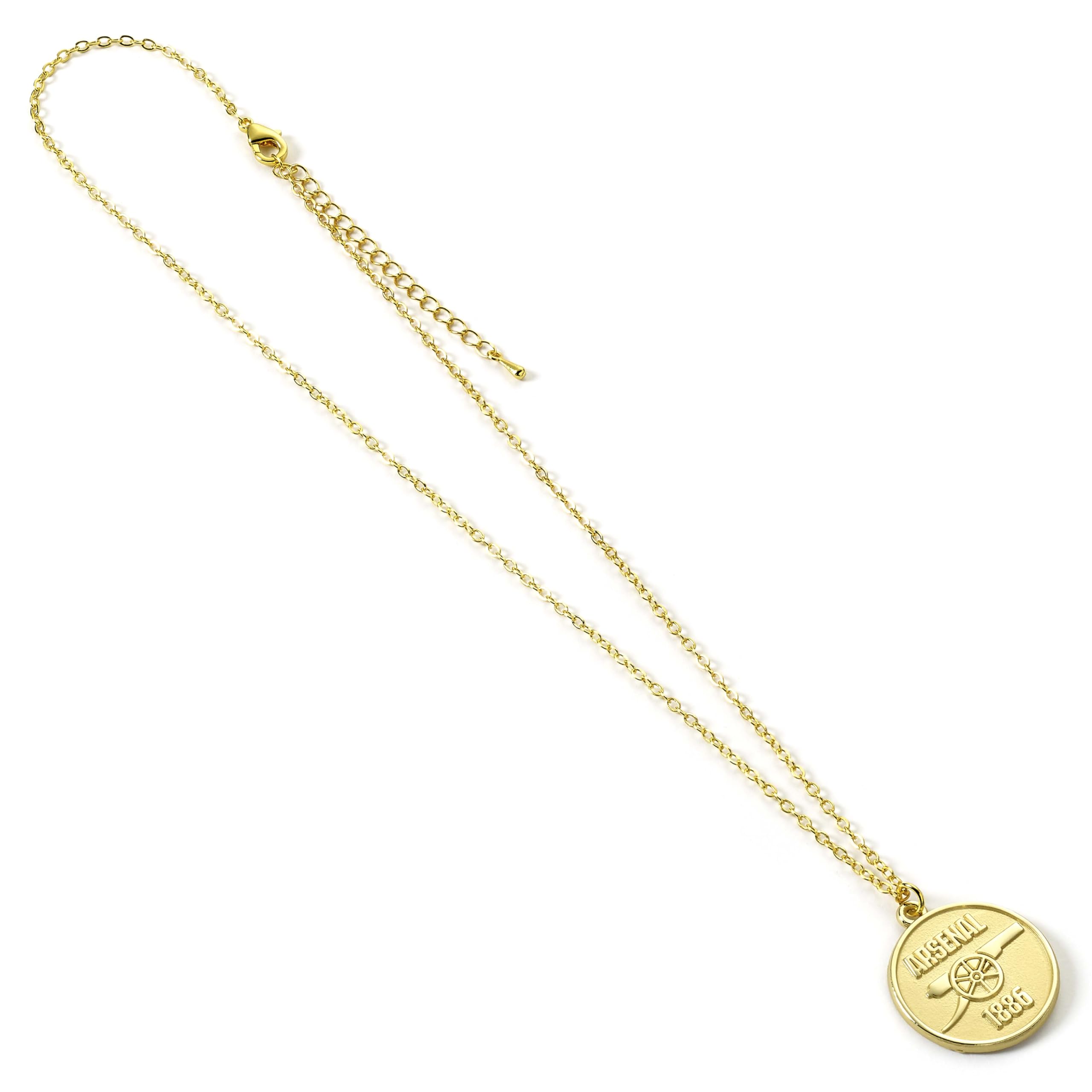 The Carat Shop Arsenal Football Club Collier doré avec blason, taille unique, Zinc, Pas de gemme