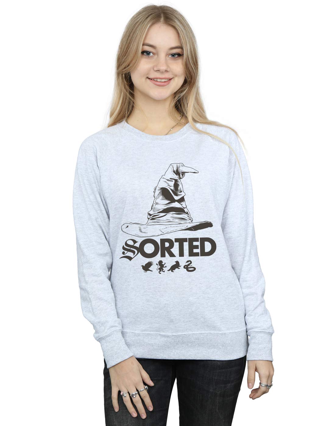 Harry Potter Women's Sorting Hat Sweatshirt Sport Grey X-Large