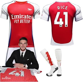 【正規品】アーセナル 23／24 ホーム　デクランライス 背番号入りユニフォーム アーセナル デクランライス ユニフォーム 23/24 正規品