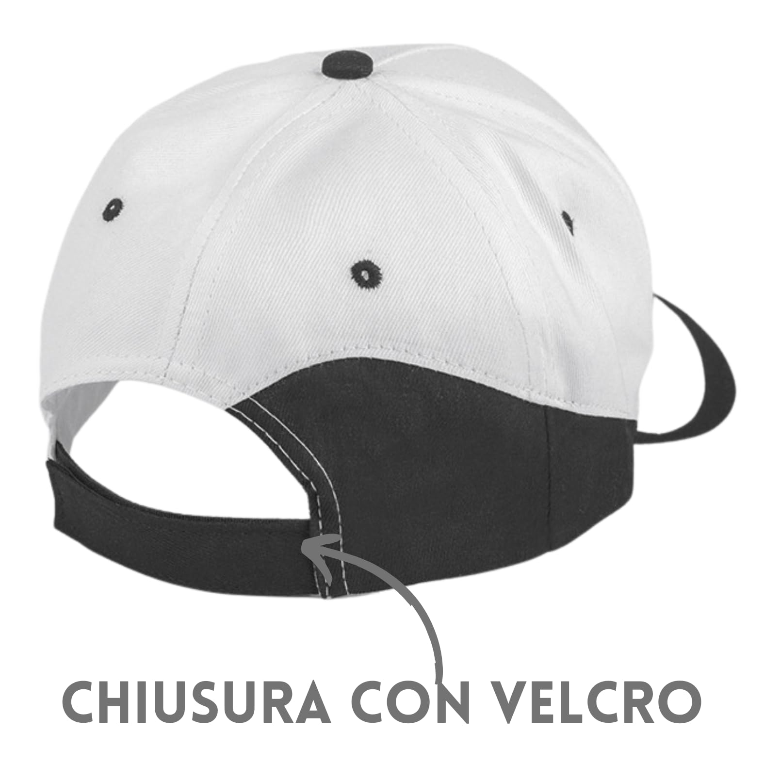 Stock da 10 Cappellini Personalizzati Bianchi con Logo Gadget Personalizzabili Promozionali con Stampa per Eventi, Gite, Fiere, Aziendali Berretti Pubblicitari da Uomo e Donna Stampati con Visiera