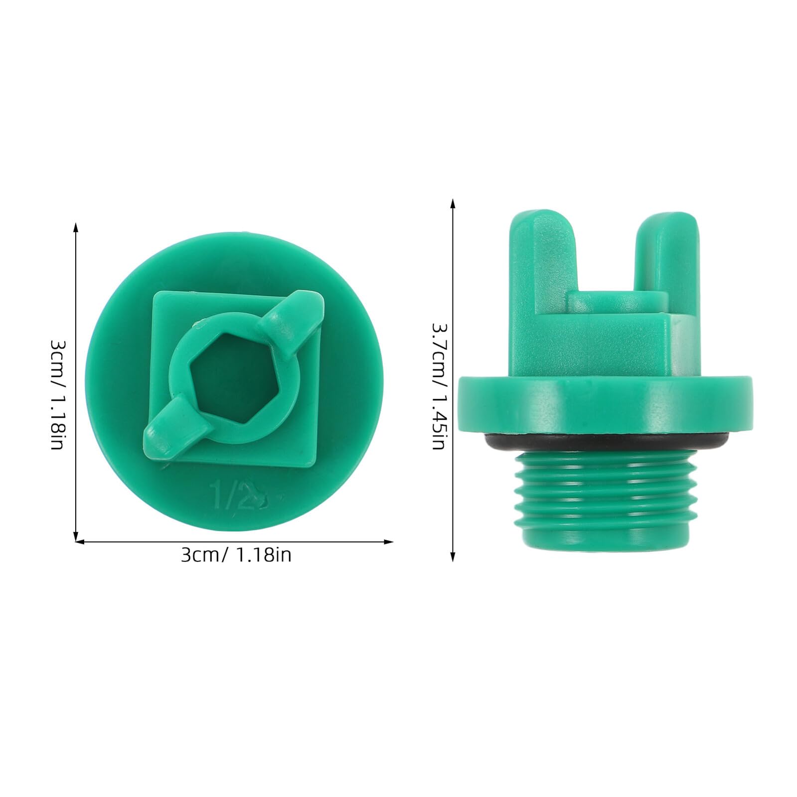 ifundom Tapón de Manguera Pequeño Roscado 1/2, Plástico Verde, 100 Piezas