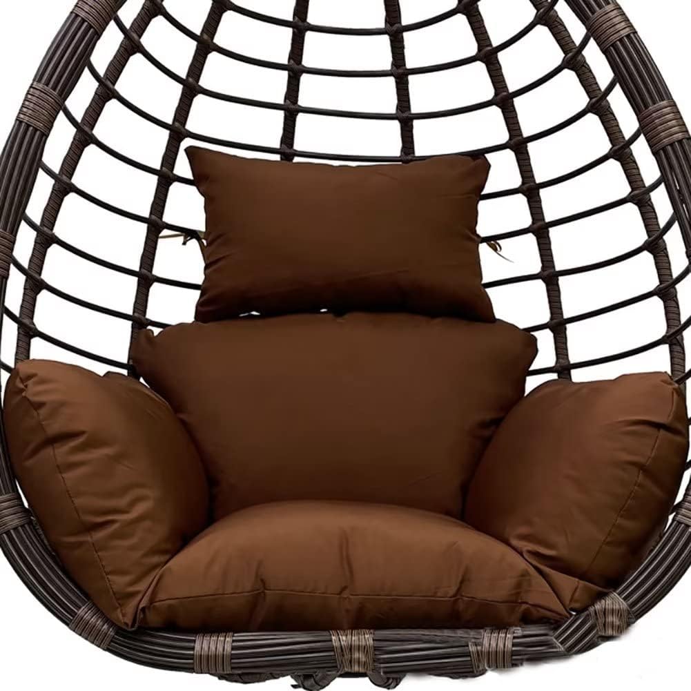 Patio Hanging Egg Chair Pads Hanging Basket Chair Seat Washable Dark Grey Egg Chair Cushion