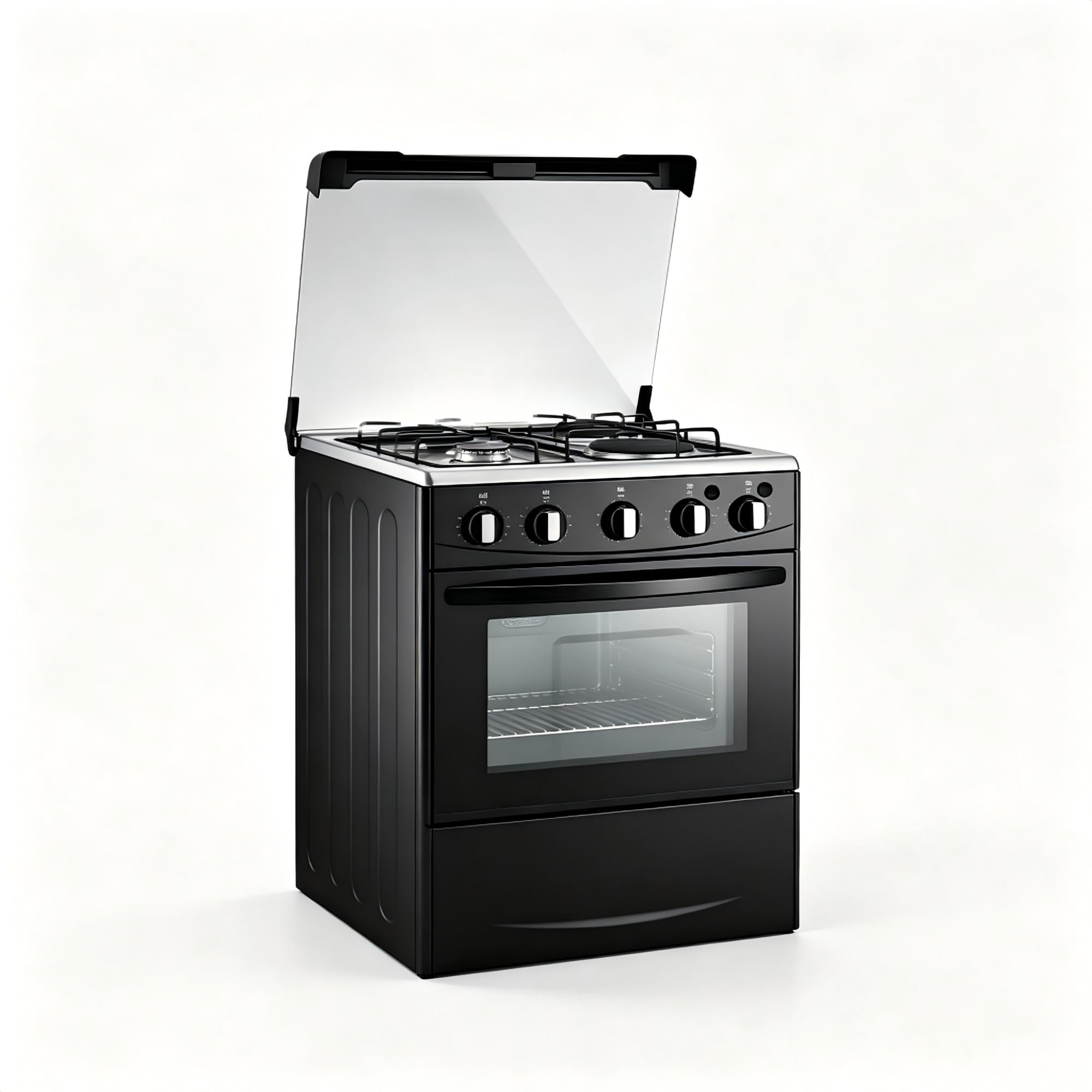 Grande forno elettrico da 52 litri, forno for arrosti domestico multifunzionale in acciaio inossidabile, controllo tramite pulsante touch