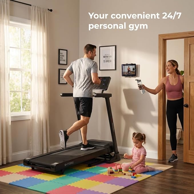 Caminadora Eléctrica Plegable 2.5 hp con Ruedas y Pantalla LED Negra miniatura 5