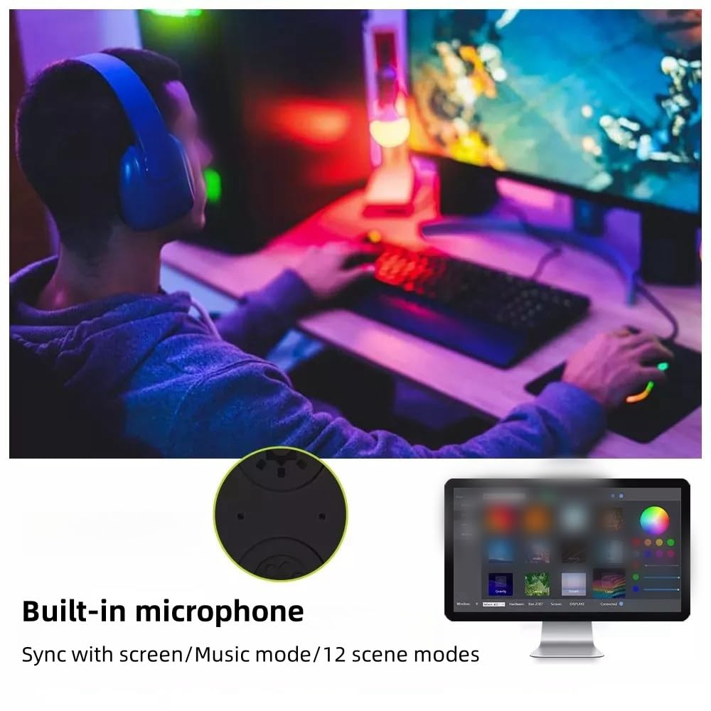 Tira de luz led para TV Inteligente RGB Streaming de Color con la sincronización de la Pantalla Cambio de luz de Fondo luz Ambiental TV Tira de luz LED Tira de luz(40-49 Inch Screen)