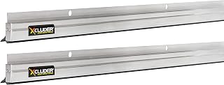 Xcluder 48" Low-Profile Door Sweep, Aluminum 2-Pack – Seals out Rodents & Pests, Enhanced Weather Sealing, Easy to Install; Door Seal Rodent Guard; Rodent Proof Door Sweep