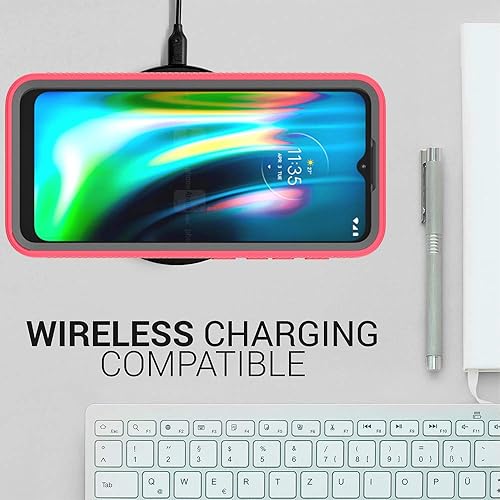 Miniatura 8 de CoverON Funda de cuerpo completo diseñada para Motorola Moto G9 PlayMoto G9E7 Plus, Ultra HD, transparente, resistente, antideslizante, color rosa