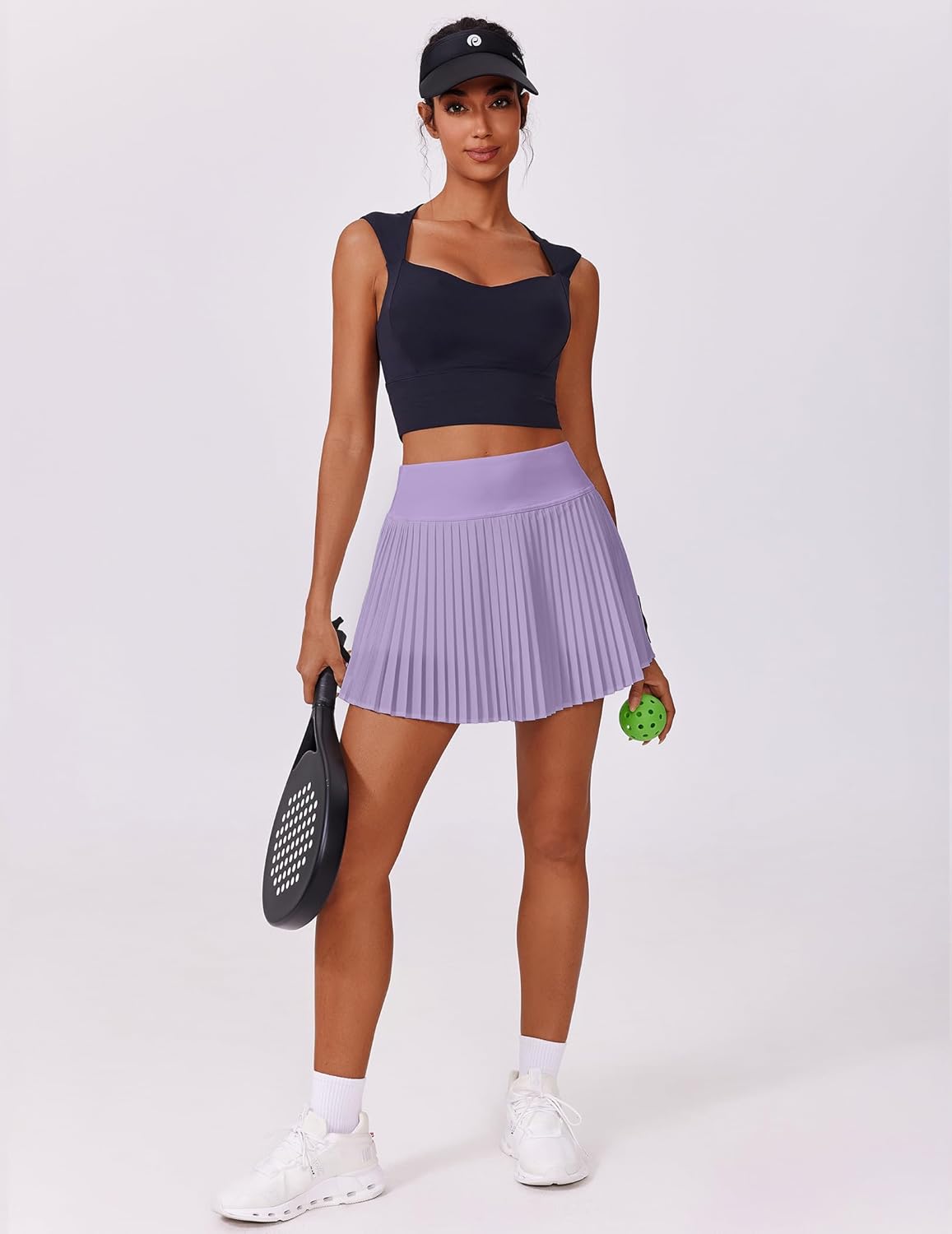 PINSPARK Pleated Tennis Skirt for Women High Waisted Athletic Skirts with Shorts Pockets Golf Workout Pickleball Skort Skirts - Image 4