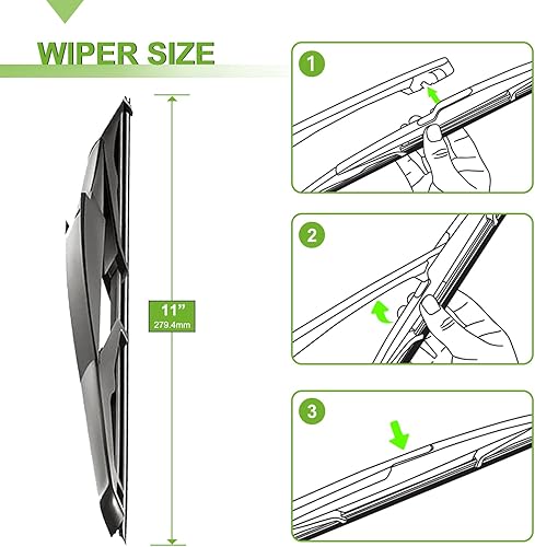 Vista 67 de PARRATI® - Limpiaparabrisas de repuesto y alto rendimiento con escobillas para parte trasera, para Dodge Durango y Jeep Grand Cherokee 2011-2023
