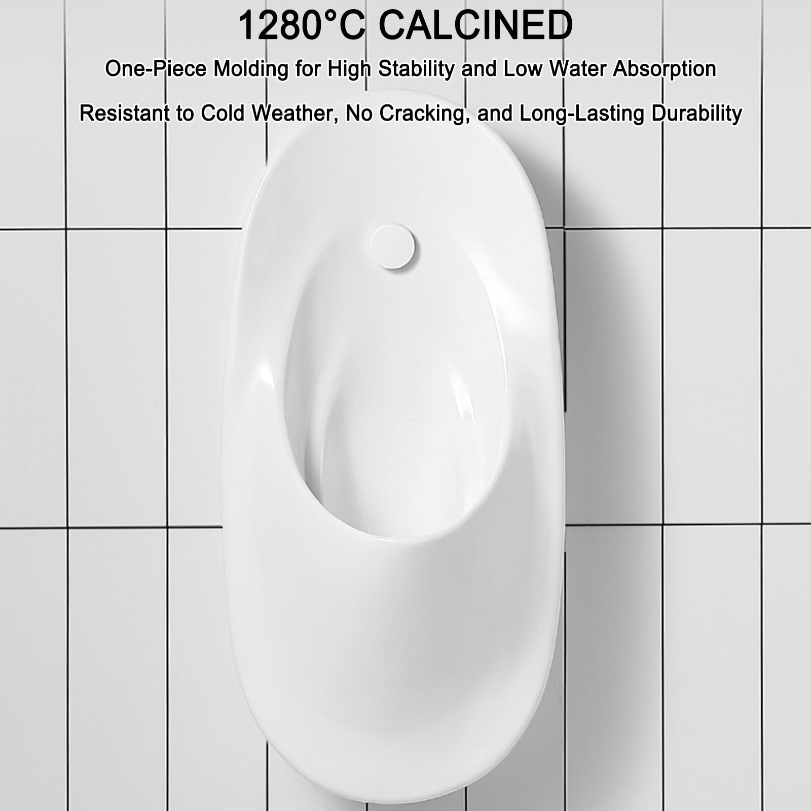 Męski ceramiczny pisuar ścienny z regulowanym pistoletem natryskowym 2,082.8 cm automatycznym czujnikiem i ręcznym przyciskiem spłukiwania, higieniczne rozwiązanie łazienkowe oszczędzające miejsce