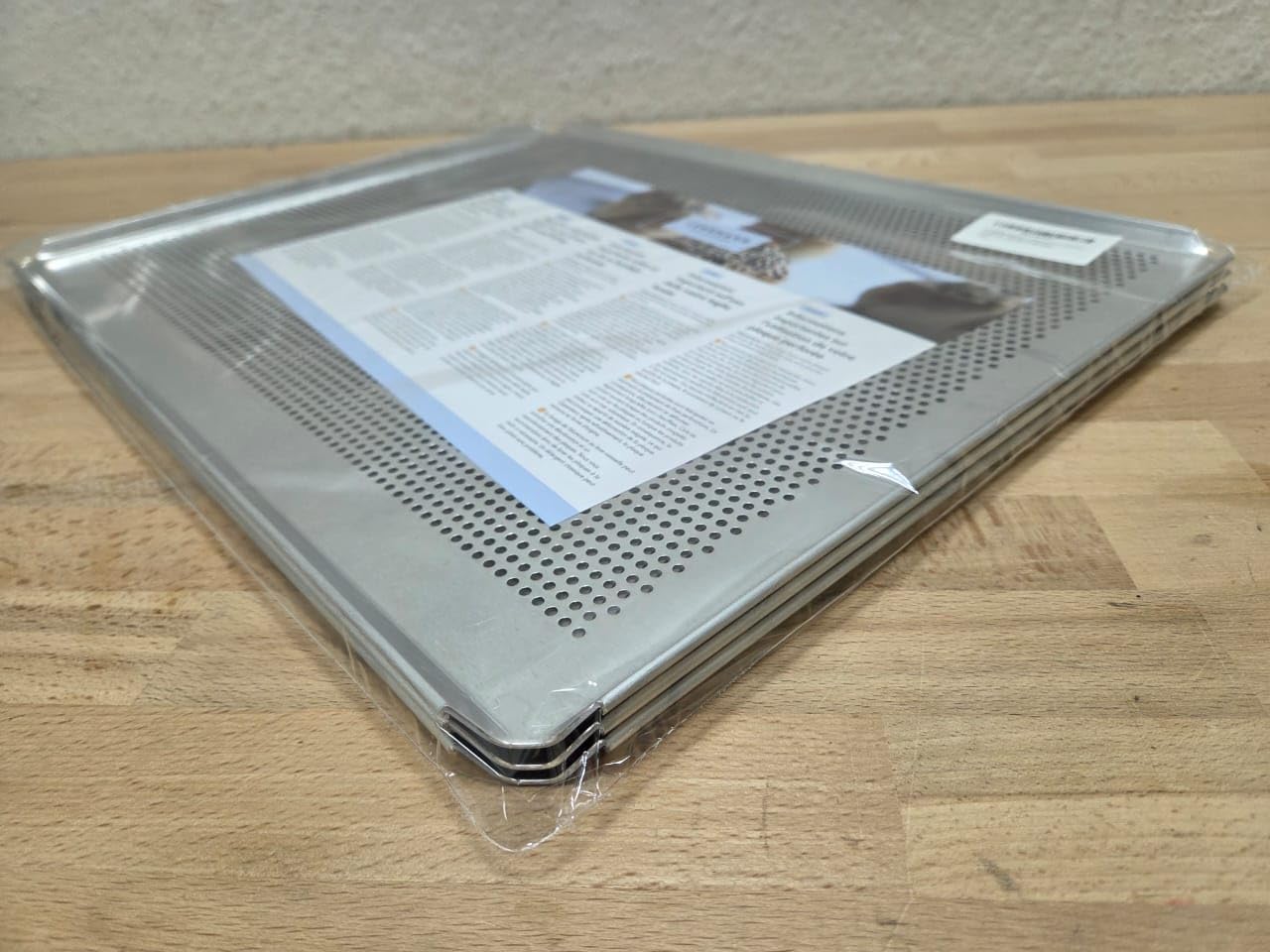 LEHRMANN Bandeja perforada (3 piezas) 45 x 35 cm placa para la panadería bandeja para horno Compatible con/reemplazo para MIWE WIESHEU BONGARD ELOMA/Siemens Bosch Neff