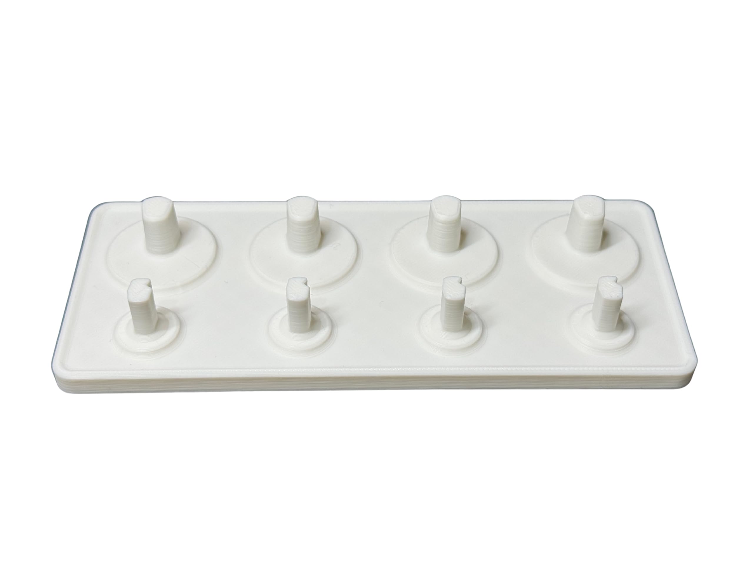 Electric Toothbrush Base & Brush Head Stand - 4 Bases 4 Heads - White