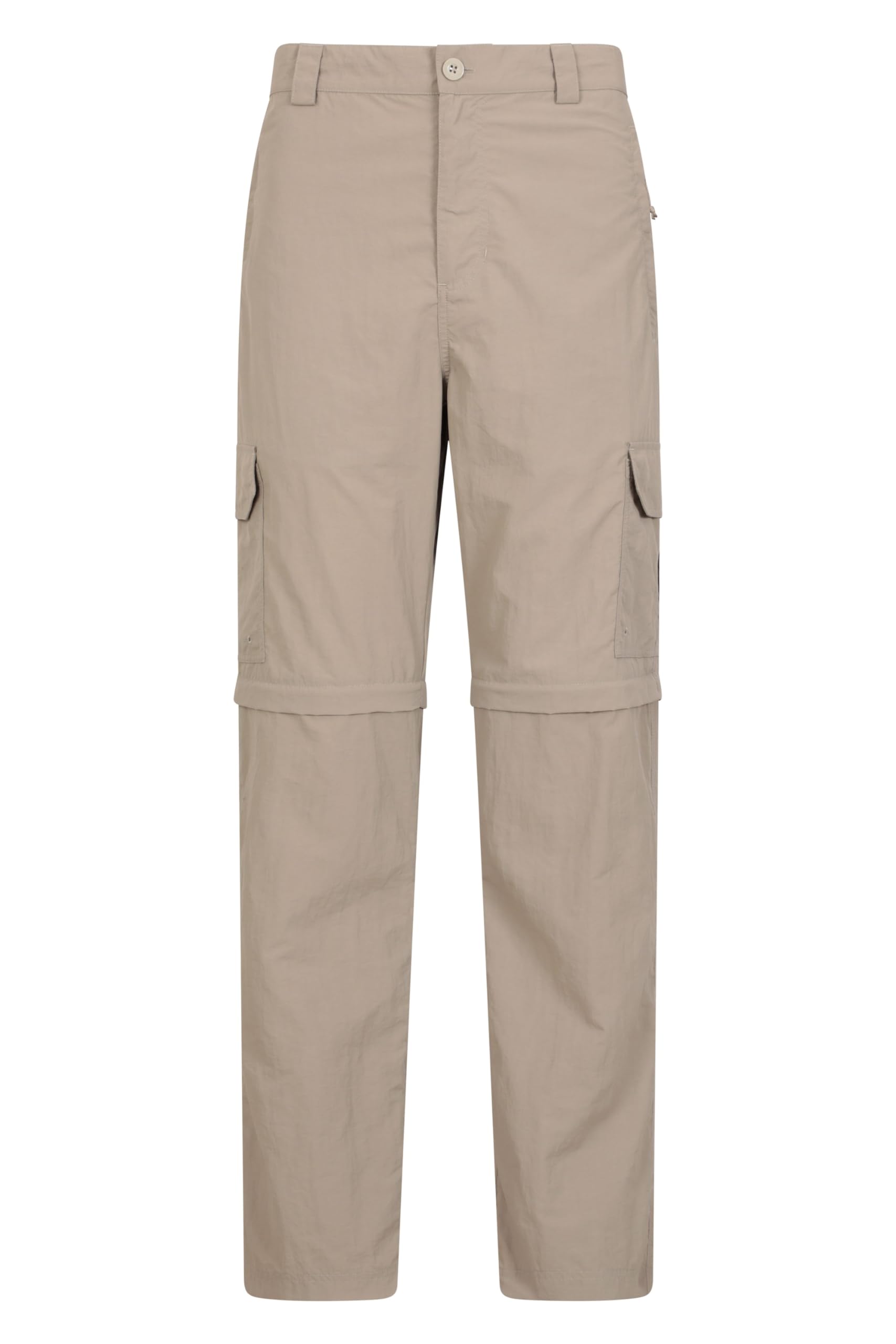 Mountain Warehouse Explore Mens Zip-Off Trousers - Short Length, UV Protect Max, Zip Off Pants - for Spring Summer, Walking, Hiking, Outdoors & Trekking Beige (Short Length) Men's W36