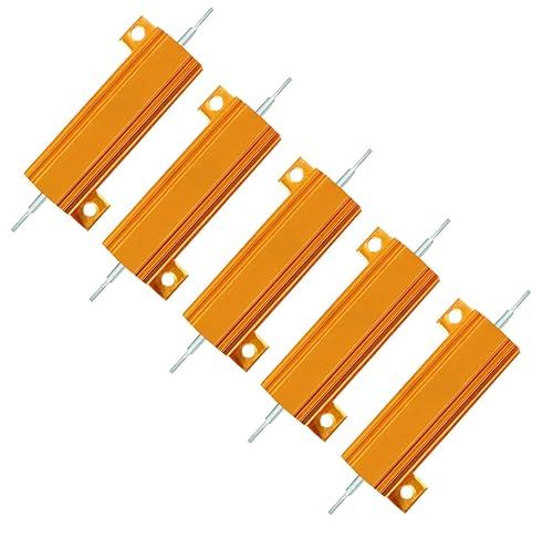 Resistor de carcasa de aluminio de 50 vatios y 6 ohmios con 5% de tolerancia de carcasa de aluminio con montaje en chasis bobinado de alambre