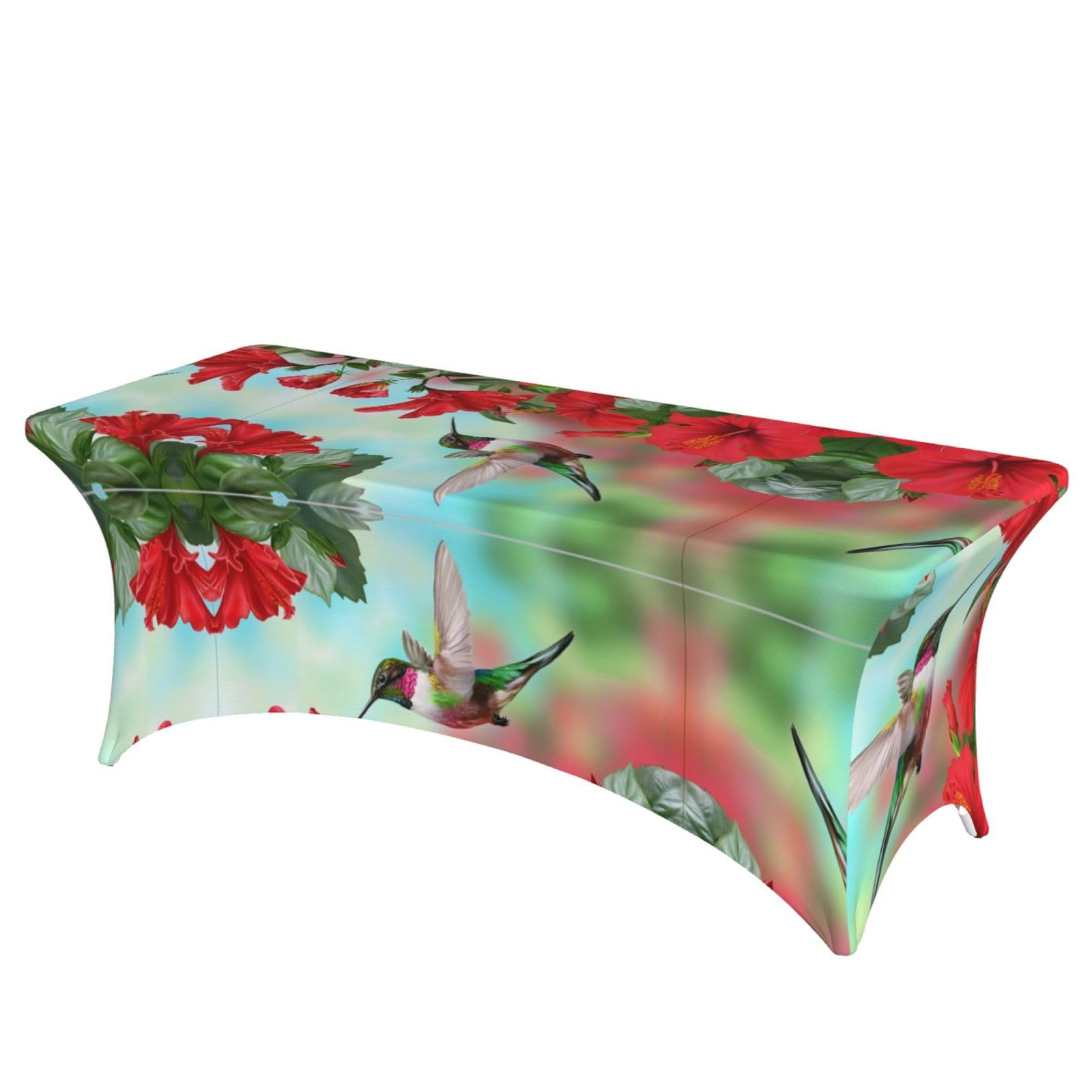 Nappe colibri rouge hibiscus fini la nappe qui s'envole