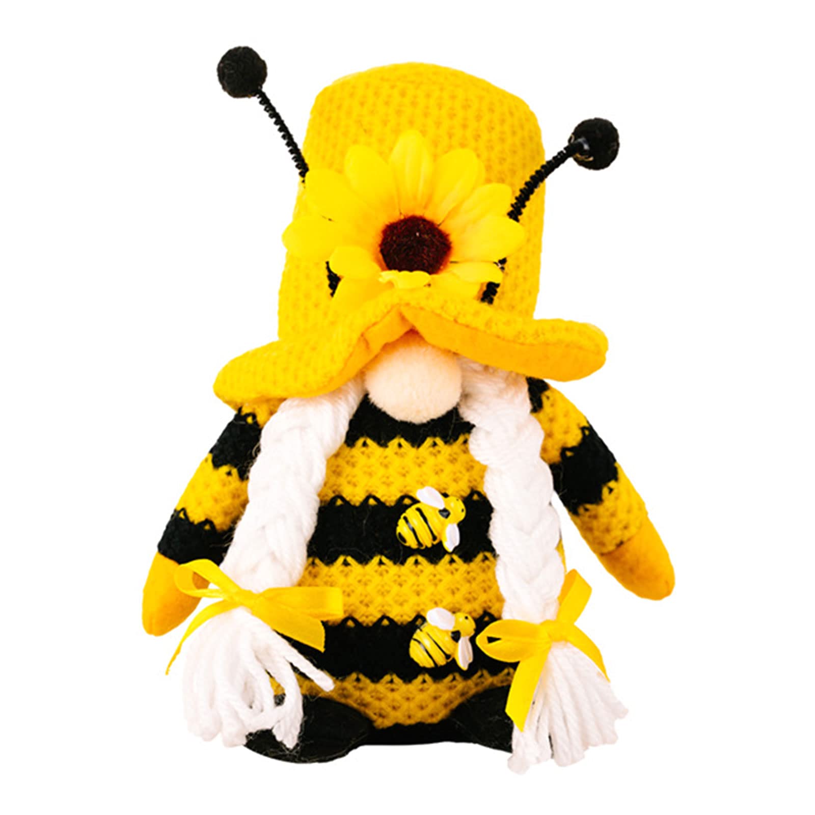 Buxuaaaa Gnomes Decorations Flower Honeybees Scandinavian Tomtes Swedish Nisse for Spring Kitchen Tiered Tray Swedish Gnomes Outdoor