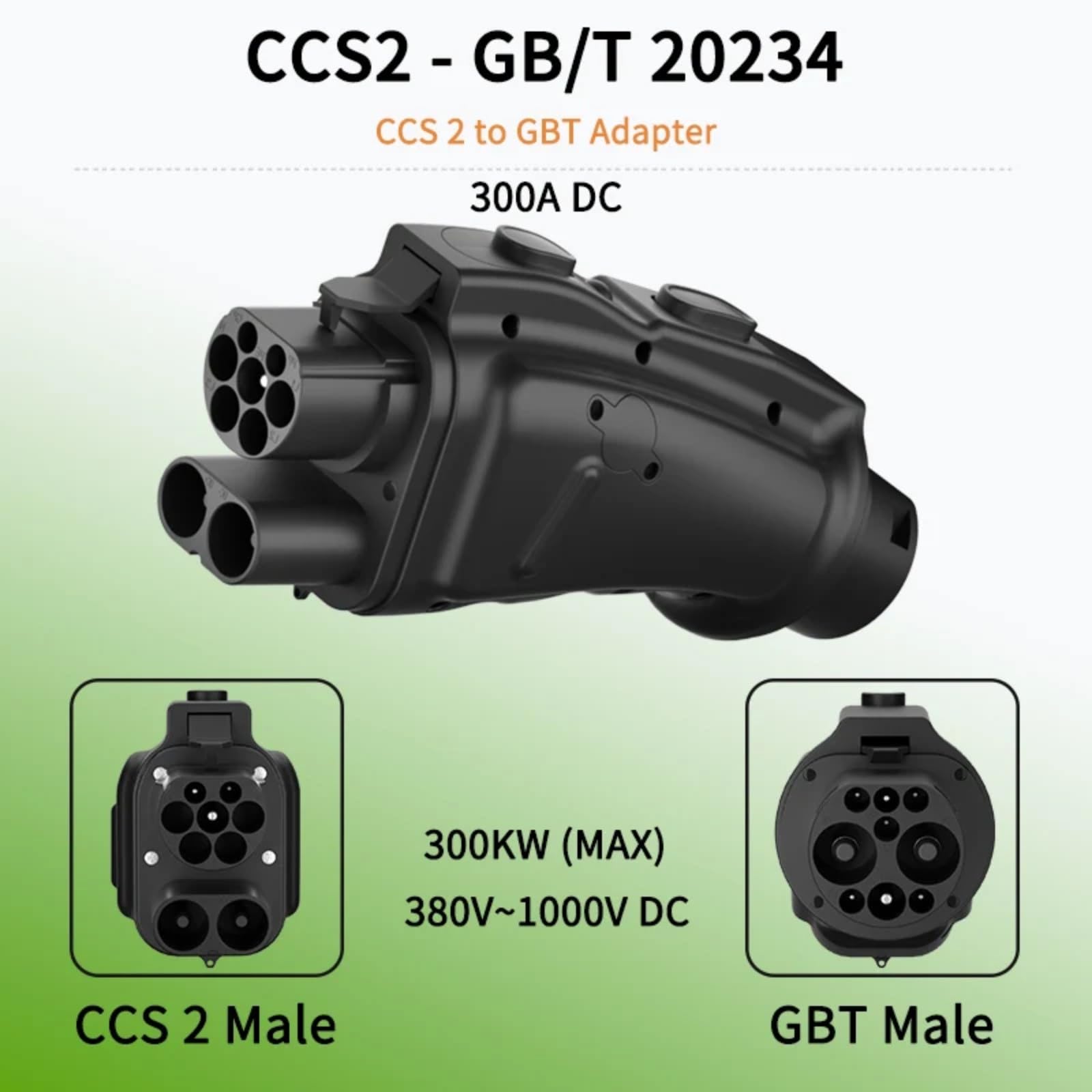 250A DC Chademo to S1 S2 to GBT150A GB/T to NACS EV Ladegerät Auto Adapter | S2 to Chademoo; 250A