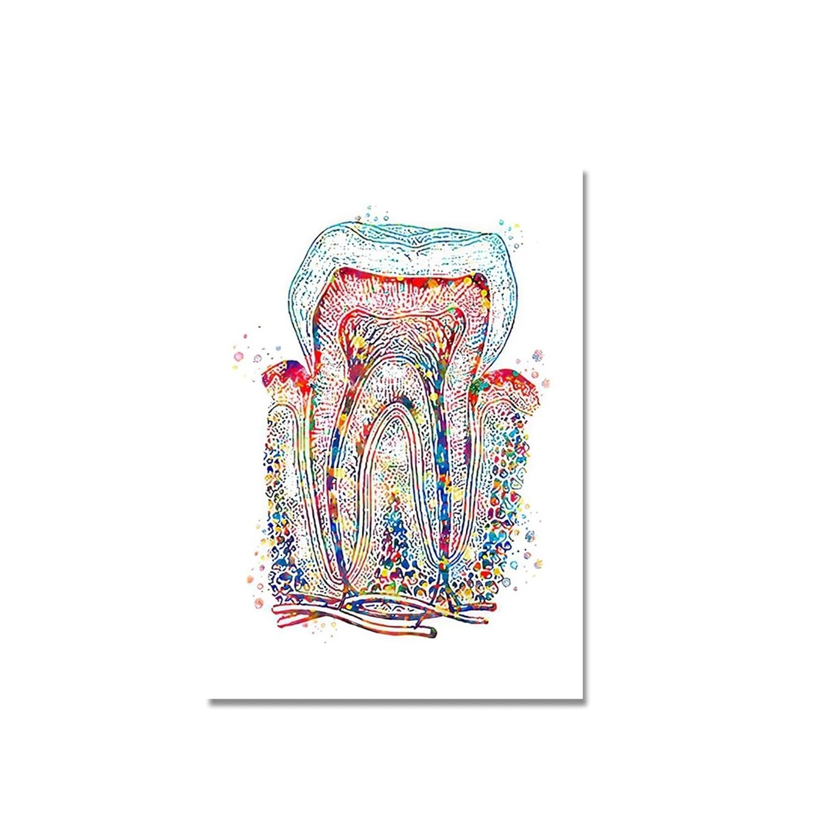 Art dentaire affiche pour cabinet de dentiste et salle d'attente moderne
