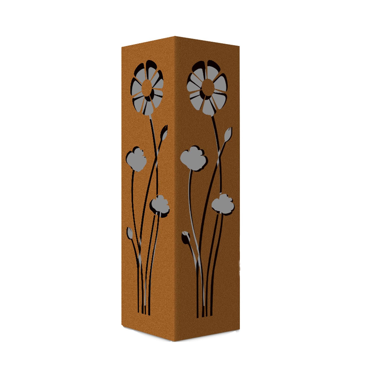 Msioytog Rusty Iron Garden Column Decoration Furniture Artistic Hollows Sculpture for Outdoor Yard and Patios Mushroom Garden Column for Courtyards Decoration with Weather