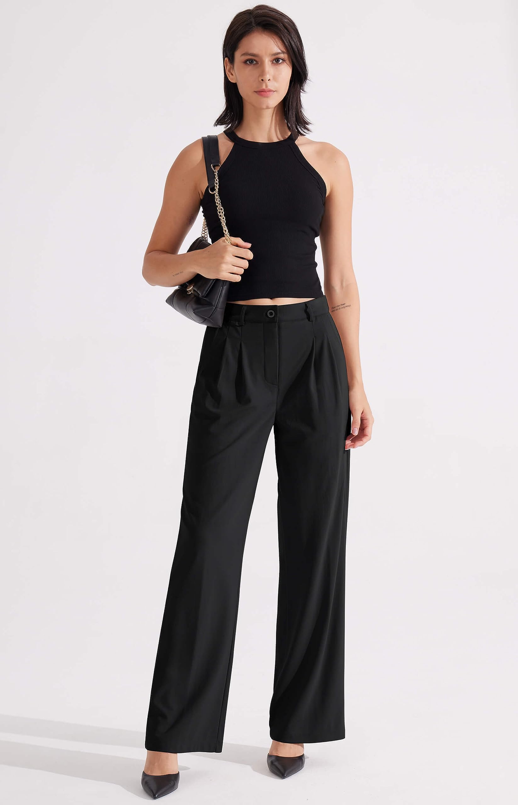 Libin Pantaloni da Donna a Vita Alta da 73,7 cm/78,7 cm, Pantaloni da Lavoro per Lavoro, Yoga, Golf, Pantaloni Casual