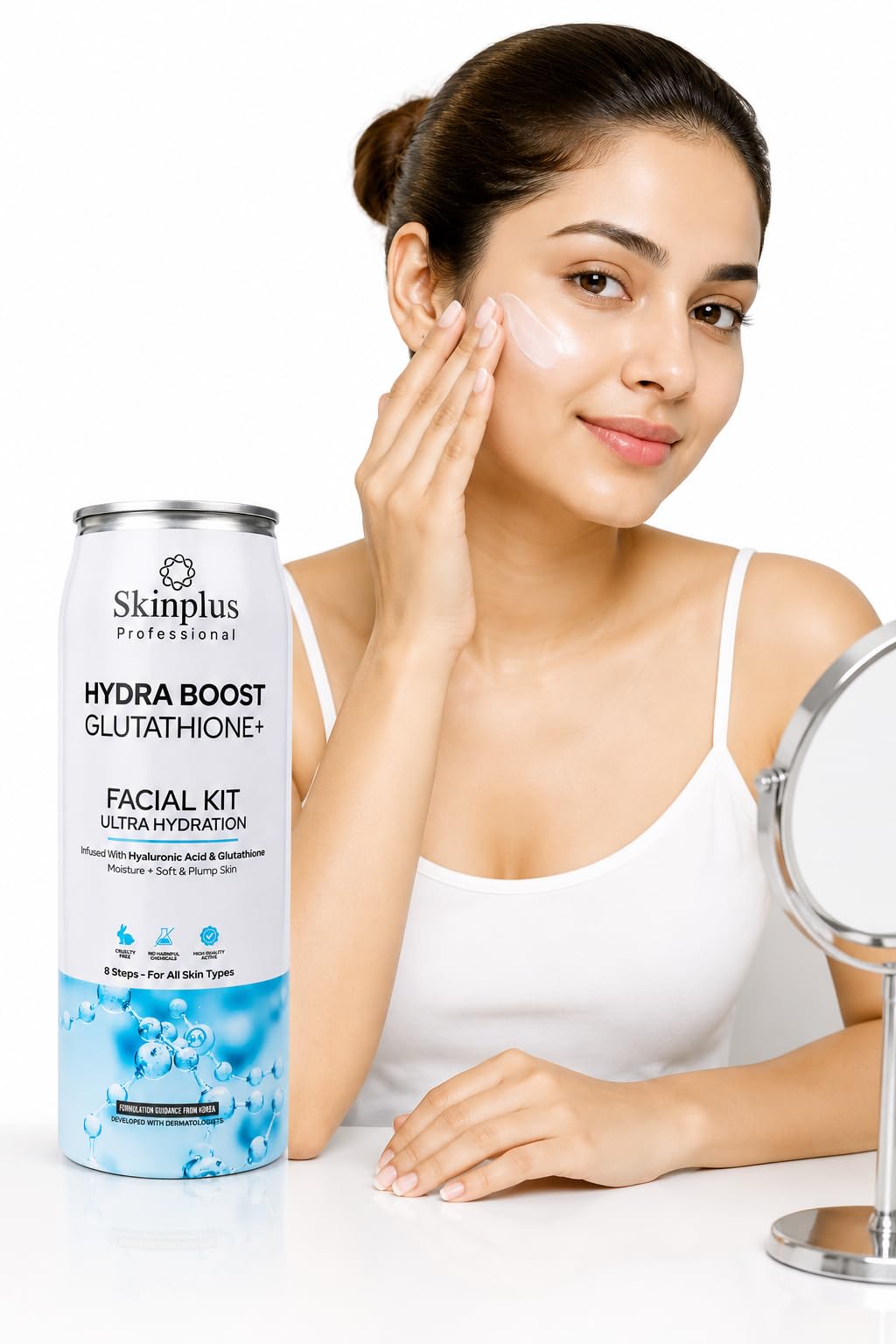 SKINPLUS Professional Hydra Boost Glutathione+ Facial Kit with Hyaluronic Acid