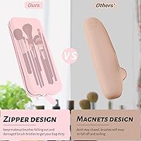 Vista 5 de Sakolla Soporte para brochas de maquillaje de viaje, Regular Rosa