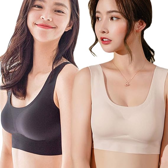 Amazon ナイトブラ 2枚組 T Wilker ブラジャー 育乳 ノンワイヤーブラ ストレスフリー スポーツブラ 産後 肌優しい 大きいサイズ 24時間 下着 脇高 バストアップ 楽ブラ ブラジャー 通販