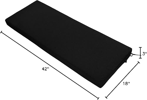 Miniatura 81 de FUNHOME Funda de cojín de banco para exteriores de 42 x 18 x 3 pulgadas, funda impermeable con cremallera y lazos, funda resistente a la Medalla