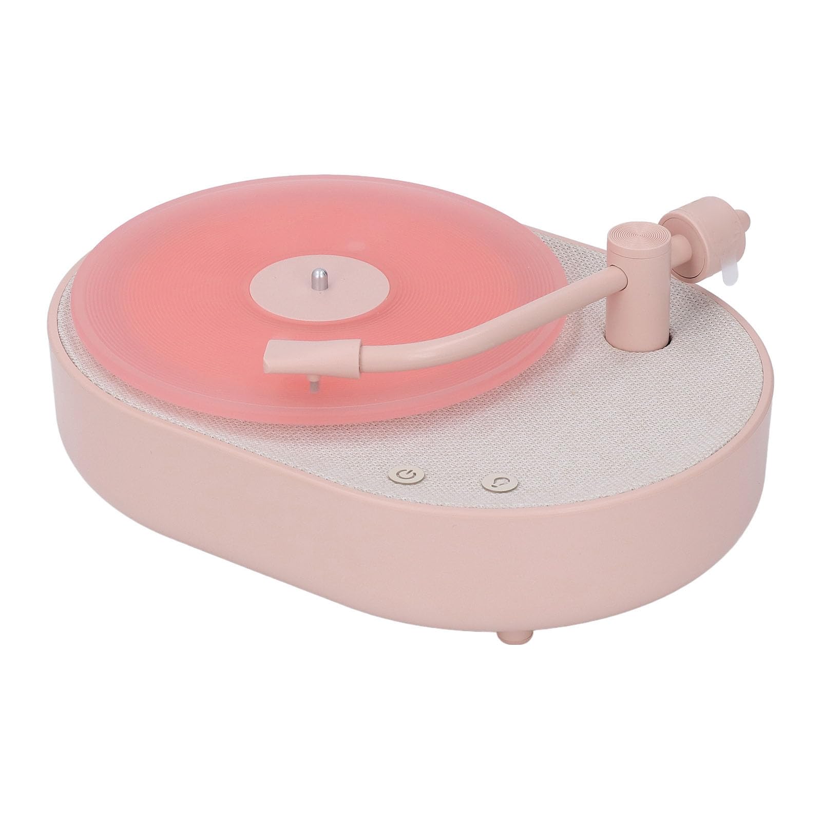 Luce Notturna con Altoparlante Bluetooth a Forma di Giradischi con Funzione di Aromaterapia per Decorazioni Domestiche e Musica Ambientale (Rosa Beige)
