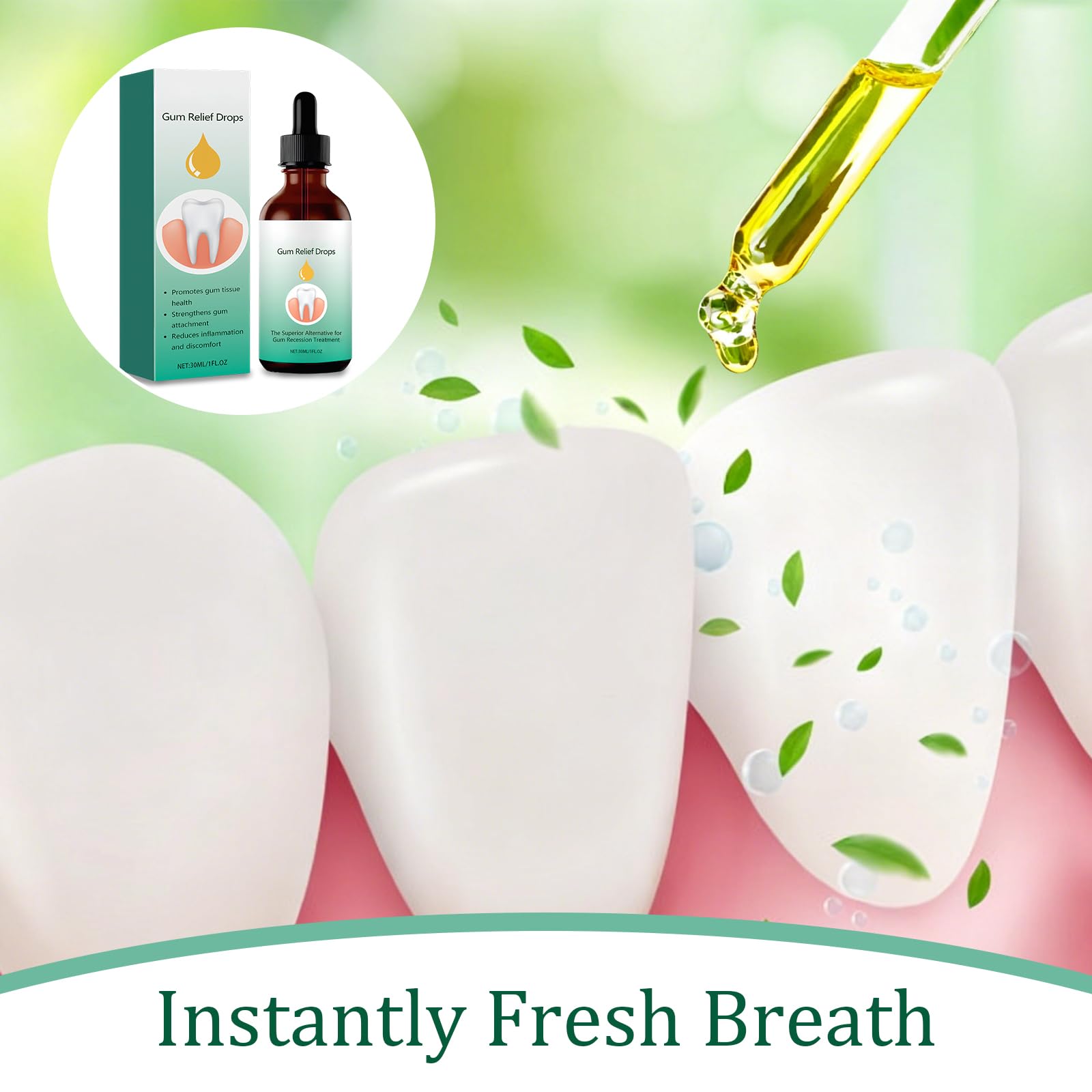 2 siero per gengive da 30 ml con spazzolino da denti, cura delicata della bocca quotidiana, sensazione di freschezza in bocca, facile da usare a casa e in viaggio