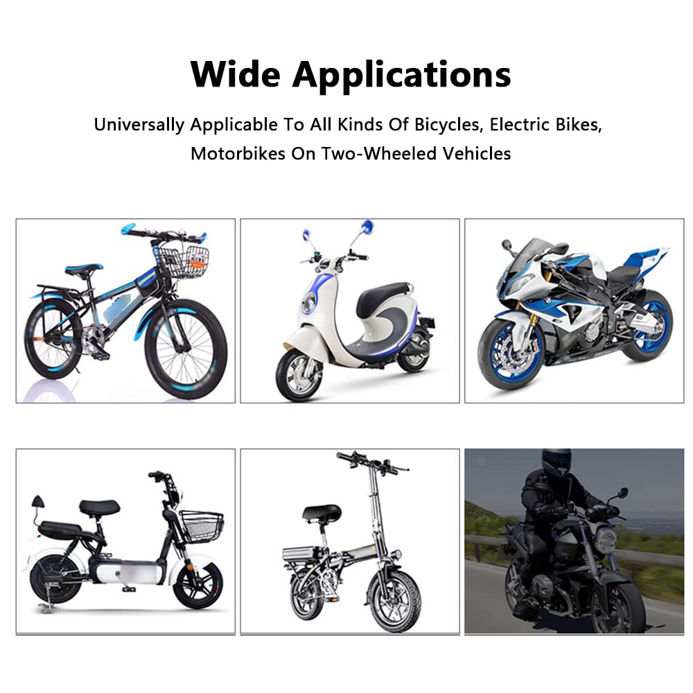 Riloer 1 sistemi di monitoraggio della pressione dei pneumatici per moto, monitoraggio in tempo reale della pressione e della temperatura per moto a 2 ruote, nero/trasparente
