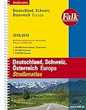  Falk Straßenatlas Deutschland, Schweiz, Österreich, Europa 2018/2019 1 : 300 000: Mit Ortsverzeichnissen von Deutschland, Schweiz und Österreich (Falk Atlanten)
