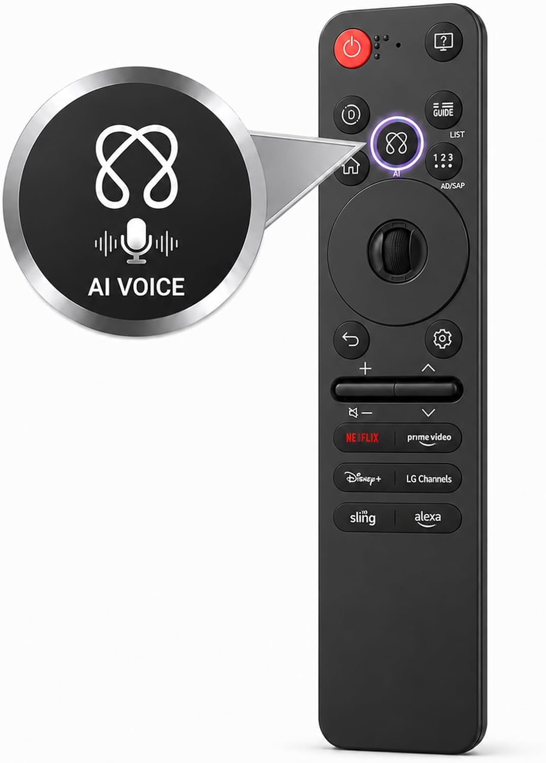 for LG Smart TV Remote,Magic Control with Voice and Pointer Function,AN-MR25GA/AN-MR24GA/MR23GA/MR22GA/MR21GA/MR20GA/MR19GA Replacement for 2019-2025 LG WebOS,OLED,QNED,NANOCell,4K,8K etc.AKB76039902