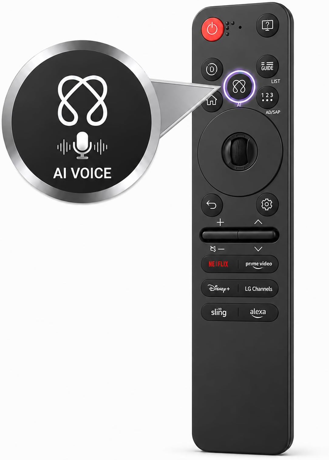 for LG Smart TV Remote,Magic Control with Voice and Pointer Function,AN-MR25GA/AN-MR24GA/MR23GA/MR22GA/MR21GA/MR20GA/MR19GA Replacement for 2019-2025 LG WebOS,OLED,QNED,NANOCell,4K,8K etc.AKB76039902