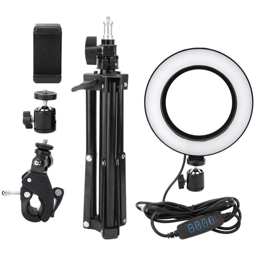 Anello Luminoso a LED 6 Pollici, 3 Modalità Luminosità Regolabile, Luce Ad Anello Dimmerabile per Fotografia Trucco Selfie Video Editing Montaggio