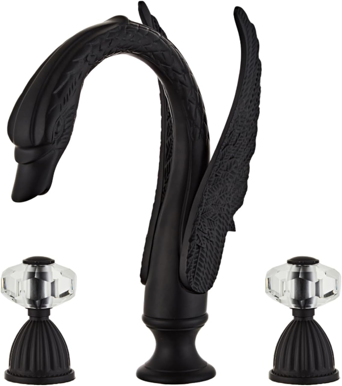 LightInTheBox Golden Black Ornate Swan Style Bathroom Sink Faucet