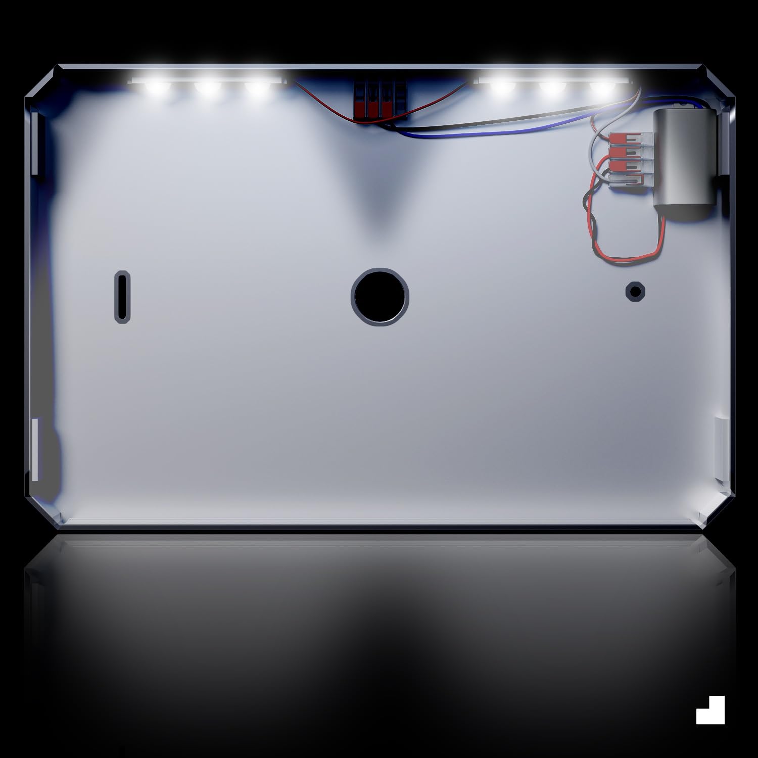 LED Hausnummer Schild – 230V Anschluss – Anthrazit 33x22 cm – Aluminium + Plexiglas – Wetterfest, personalisierbar, modernes Design für Außenbereich, klare Sichtbarkeit bei Nacht