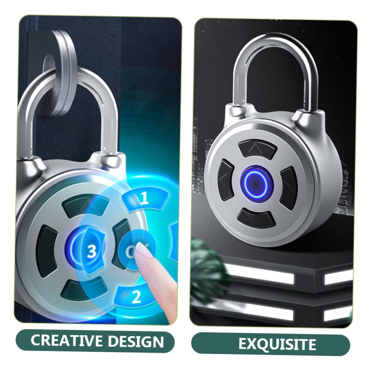 NUOBESTY 3 Pièces Le Mot De Passe Portable Clé Casier Bagage Serrure Cadenas Verrou Porte Verrouillage Par Mot De Passe Verrouiller Pour Le Gymnase Acier Inoxydable