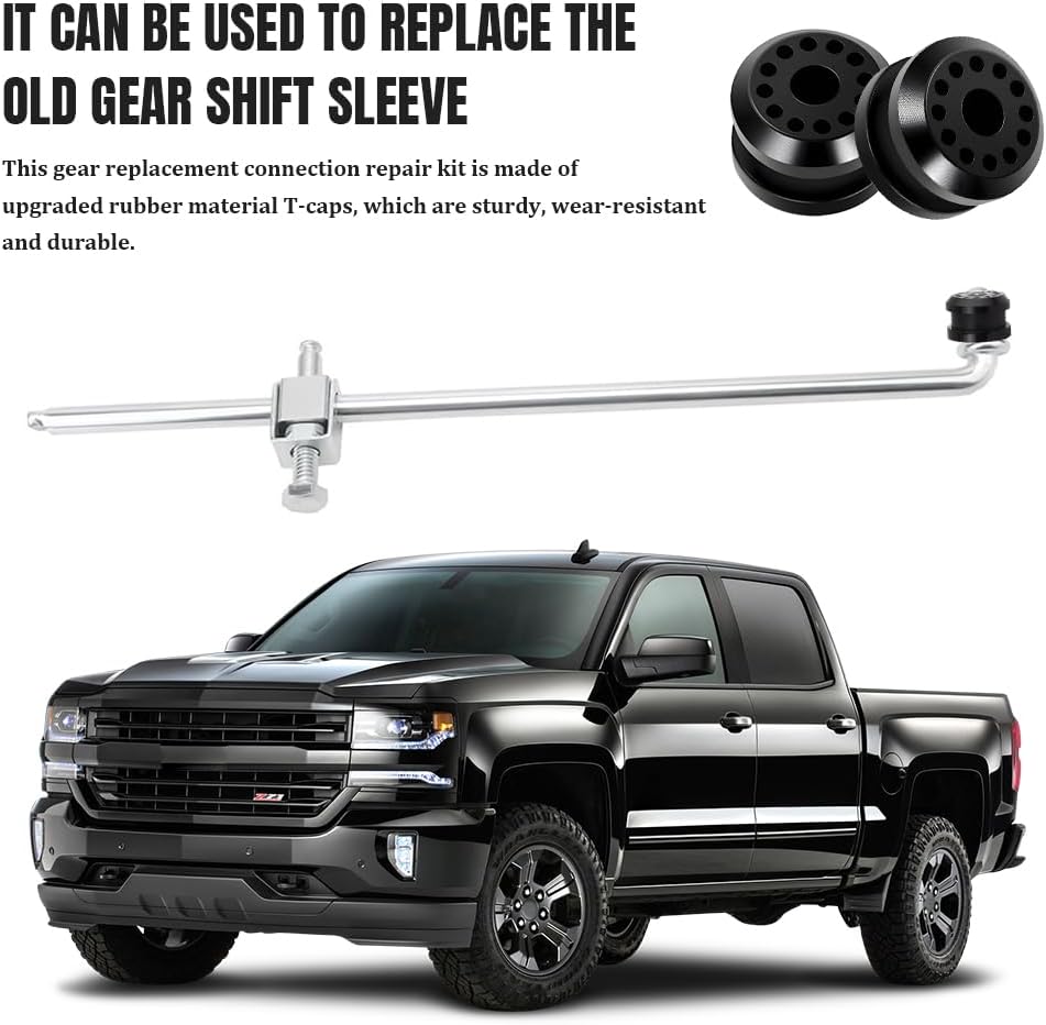 2PCS Transmission Shift Linkage Grommet Bushing, Shift Cable Bushing, Transmission Shifter Linkage Kit with E-Clips, Car Accessories for Dodge Ram 1500 2500 3500, Replace OEM#68078974AA